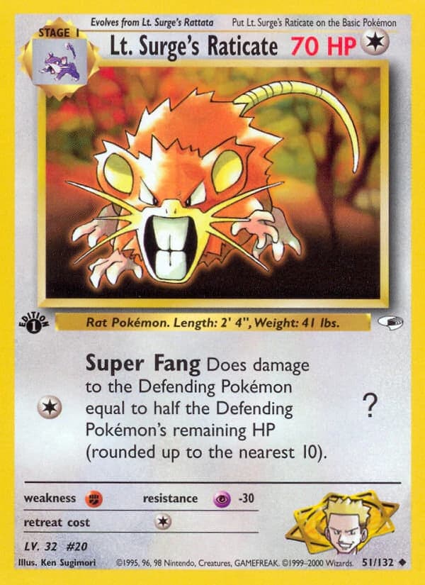 Lt. Surge's Raticate (51)