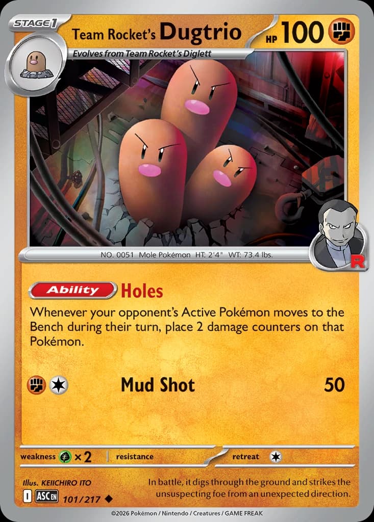 Team Rocket's Dugtrio (101)