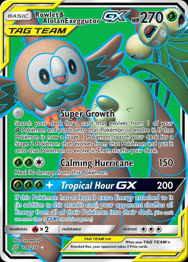 Rowlet & Alolan Exeggutor-GX (214)