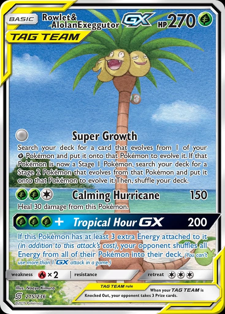 Rowlet & Alolan Exeggutor-GX (215)