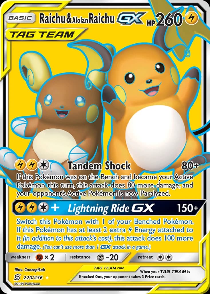Raichu & Alolan Raichu-GX (220)