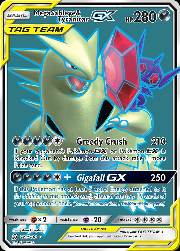 Mega Sableye & Tyranitar-GX (225)