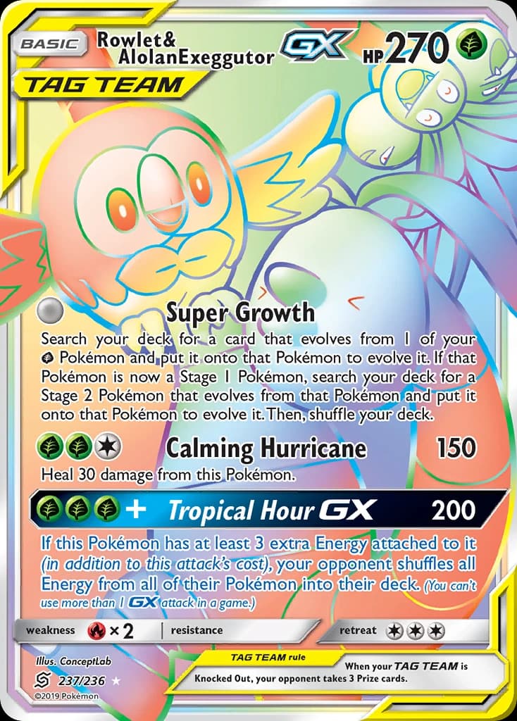 Rowlet & Alolan Exeggutor-GX (237)