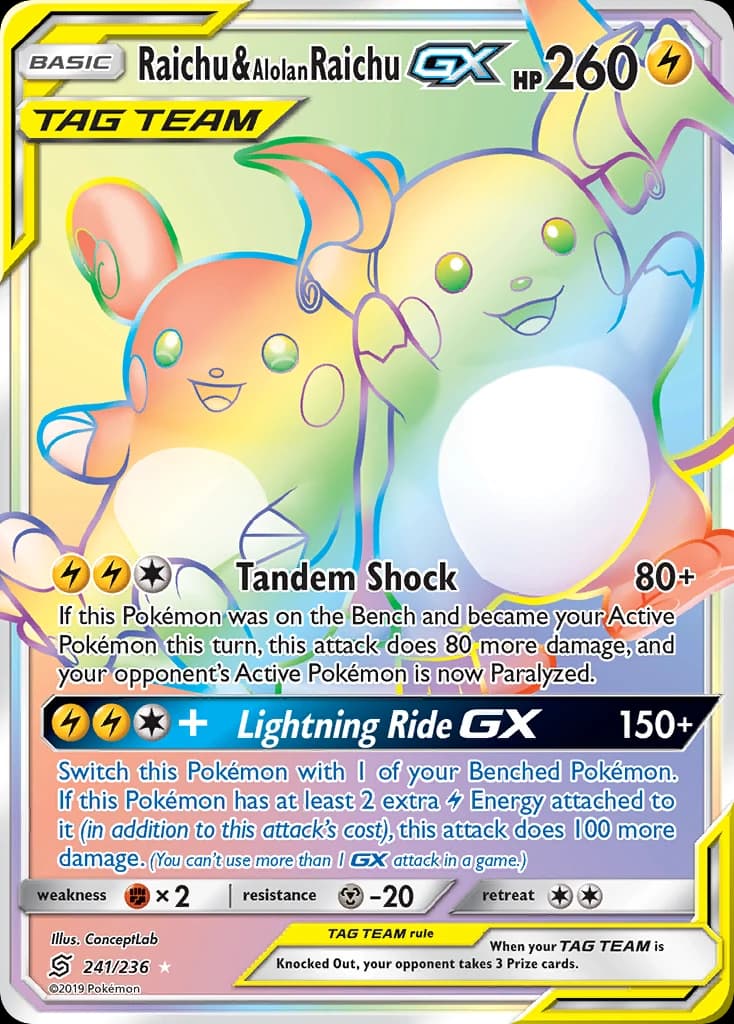 Raichu & Alolan Raichu-GX (241)