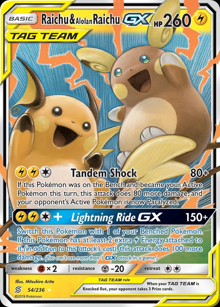 Raichu & Alolan Raichu-GX (54)