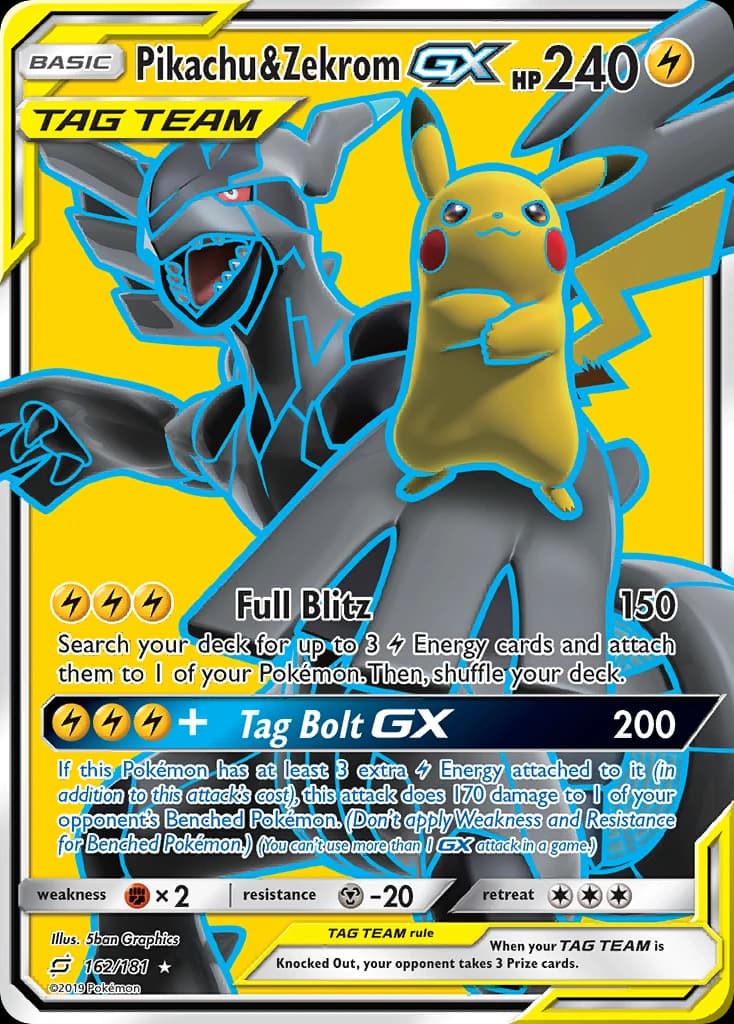 Pikachu & Zekrom-GX (162)