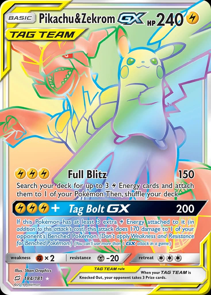 Pikachu & Zekrom-GX (184)