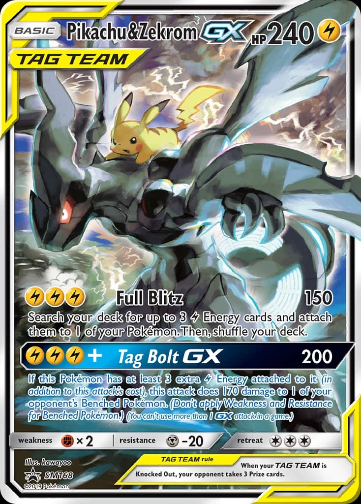 Pikachu & Zekrom-GX (SM168)