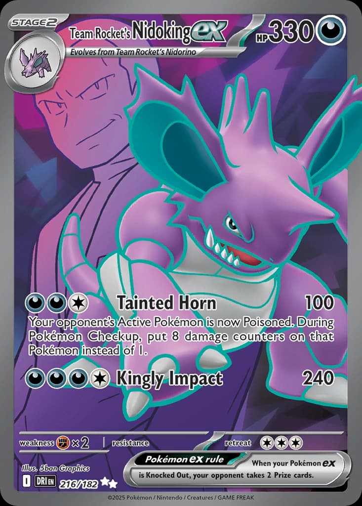 Team Rocket's Nidoking ex (216)