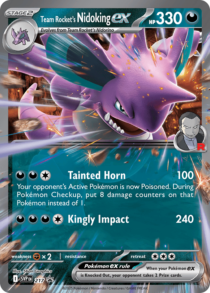 Team Rocket's Nidoking ex (217)