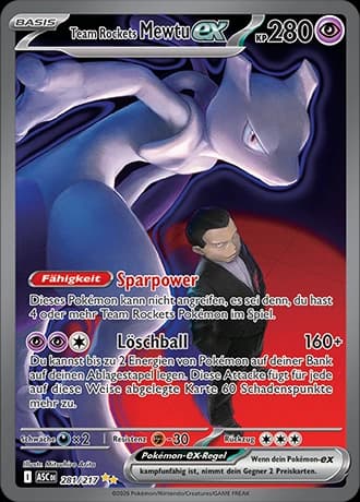 Team Rocket's Mewtu ex (281)