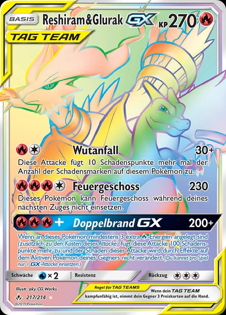 Reshiram & Glurak-GX (217)