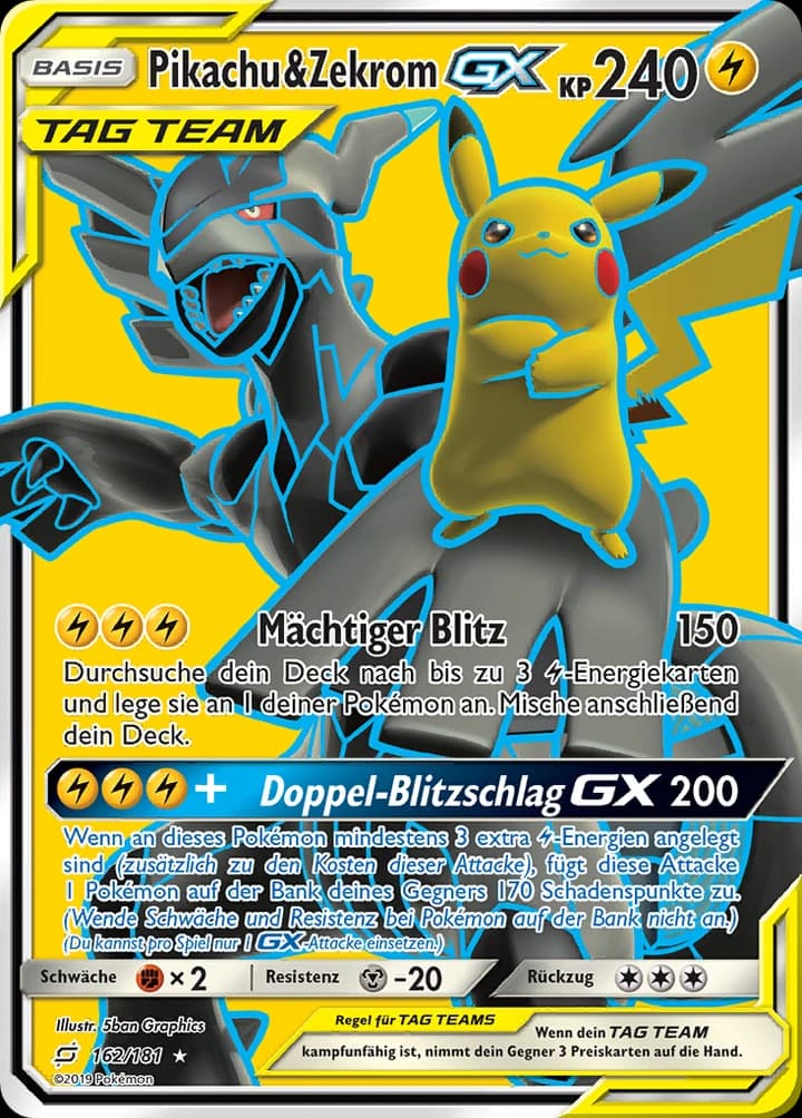 Pikachu & Zekrom-GX (162)