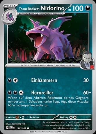 Team Rocket's Nidorino (118)