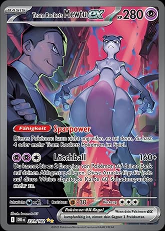 Team Rocket's Mewtu ex (231)