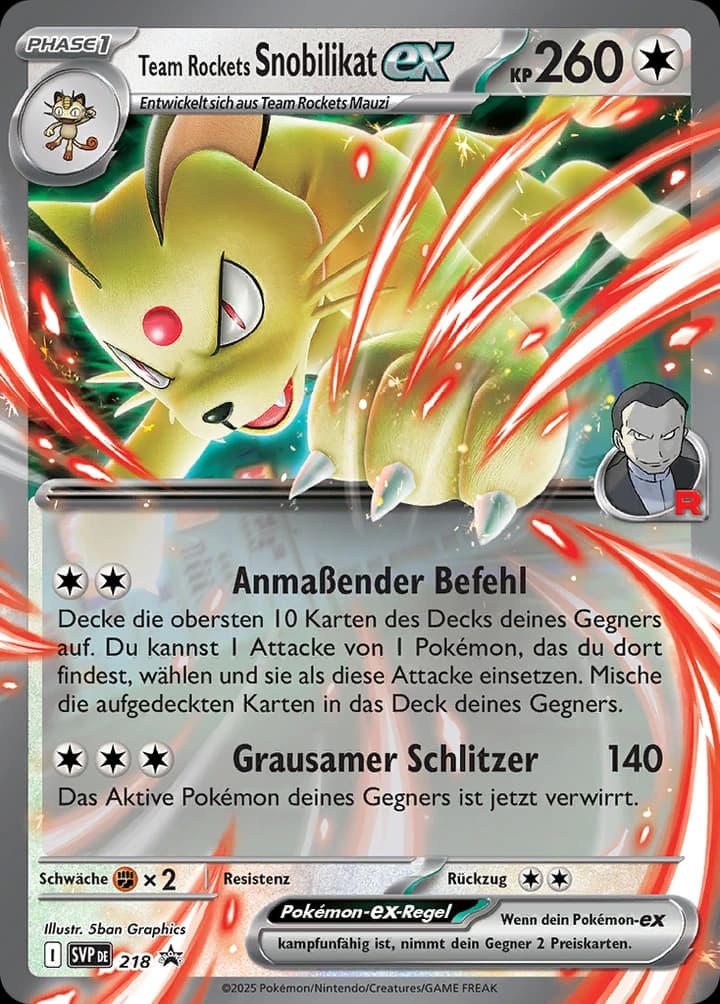 Team Rocket's Snobilikat ex (218)