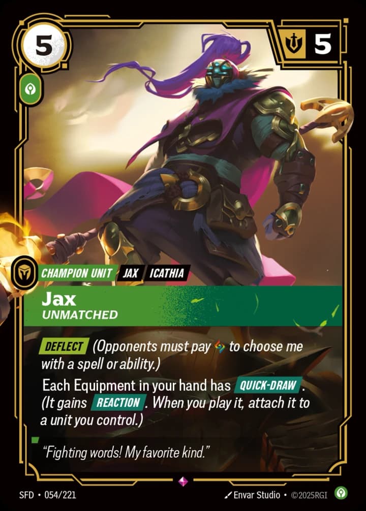 Jax, Unmatched (054/221)
