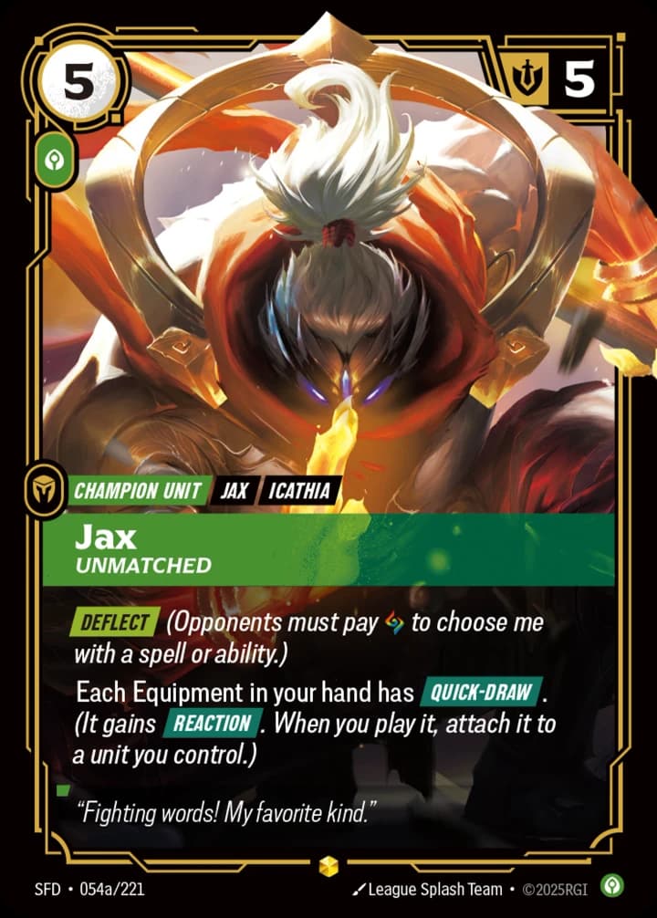Jax, Unmatched (054a/221)