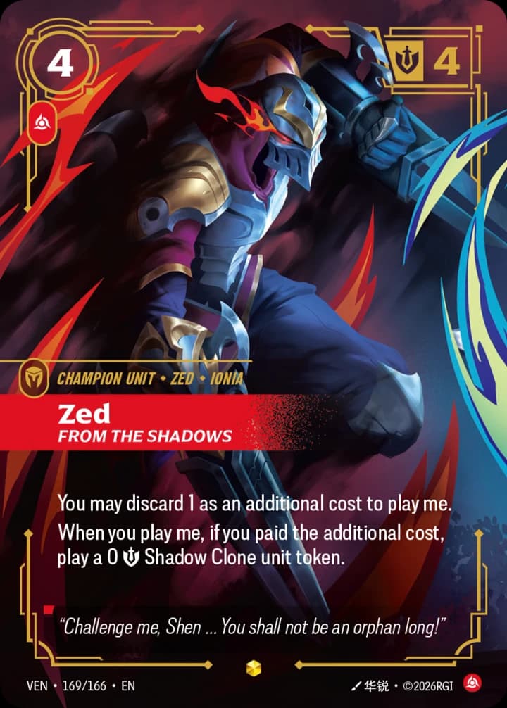 Zed, From the Shadows (169/166)