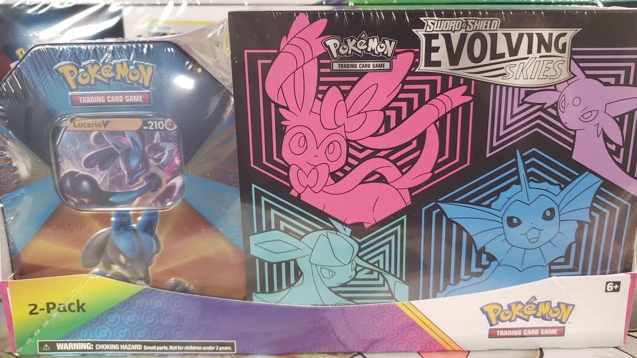 Costco Pokemon Evolving Skies Elite Trainer Box and Tin