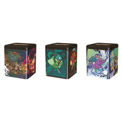 Pokemon Stacking Tins:Treasures of Ruin, Paradox Pokémon, Ogerpon[Set of 3]