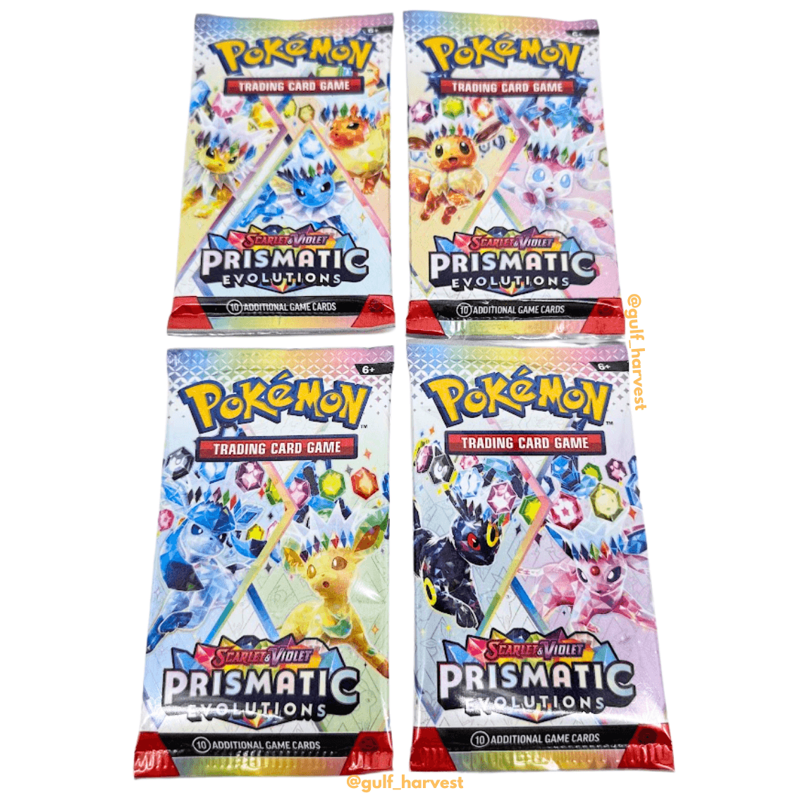 Prismatic Evolutions Booster Pack Art Bundle [Set of 4]