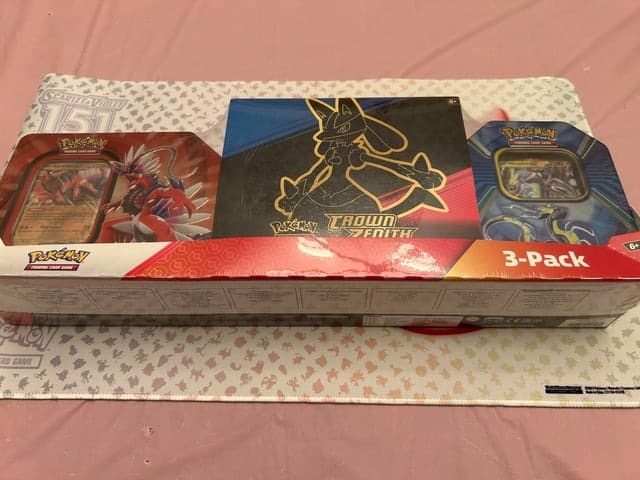 Costco Pokemon Collector 3-Pack: Crown Zenith ETB + Paldea Legends Tins