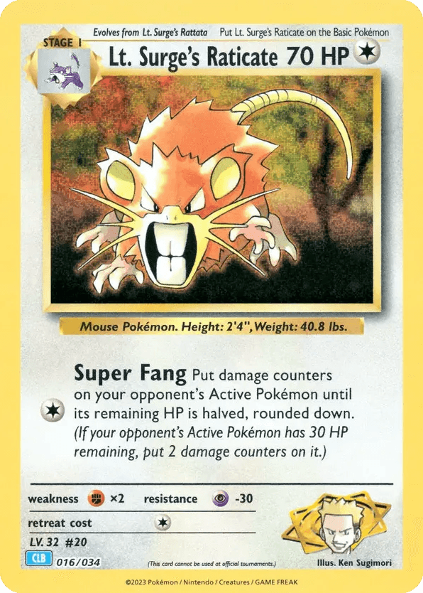 Lt. Surge's Raticate (16)
