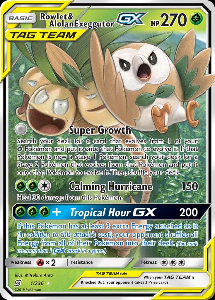 Rowlet & Alolan Exeggutor-GX (1)