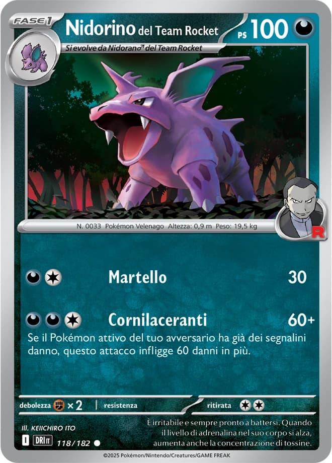 Team Rocket's Nidorino (118)