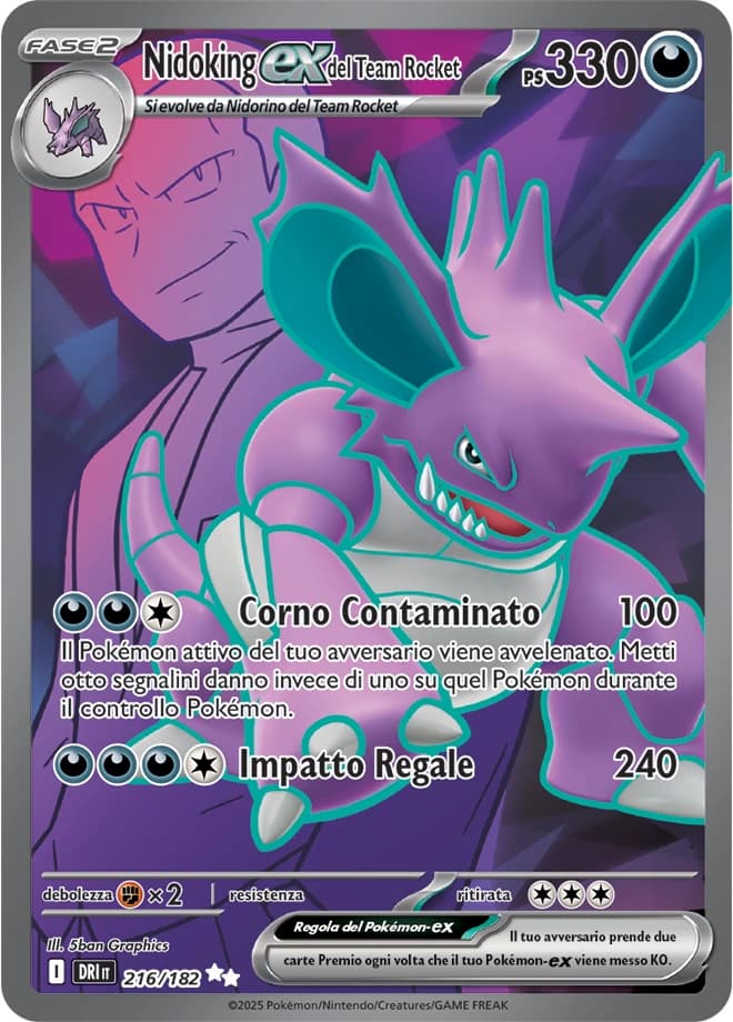 Team Rocket's Nidoking ex (216)