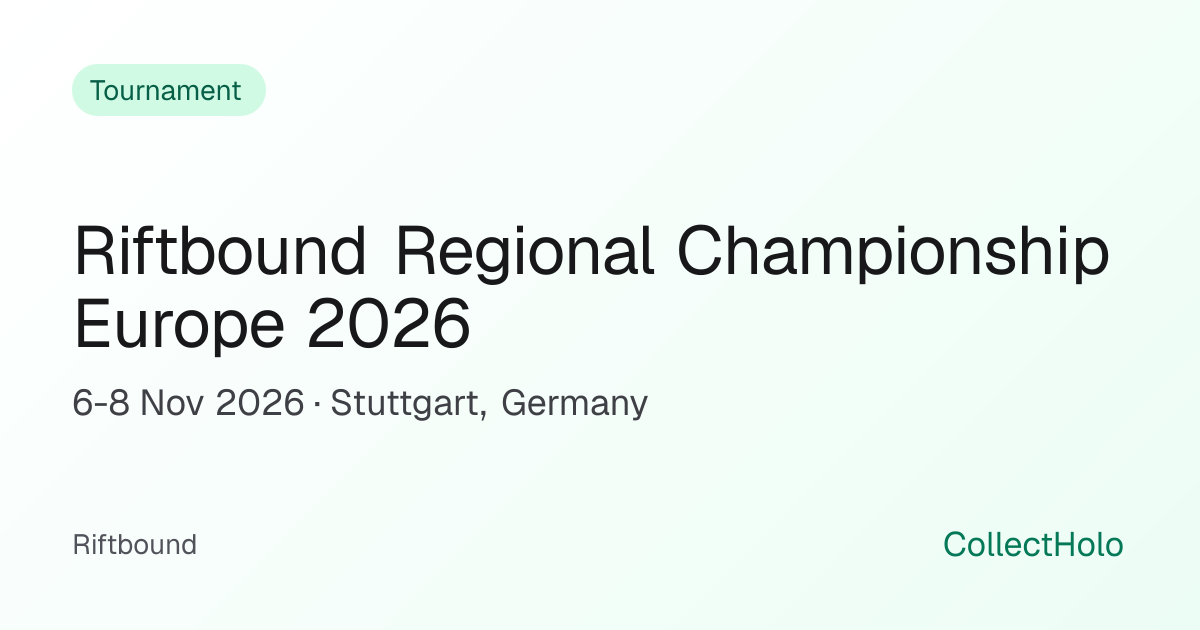 Riftbound Regional Championship Europe 2026: 6-8 Nov 2026, Stuttgart ...
